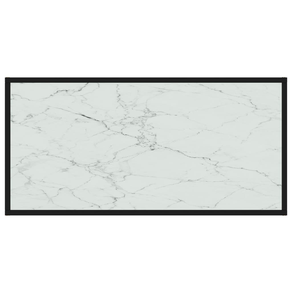 Table basse Blanc 100x50x35 cm Verre trempé - XIOS