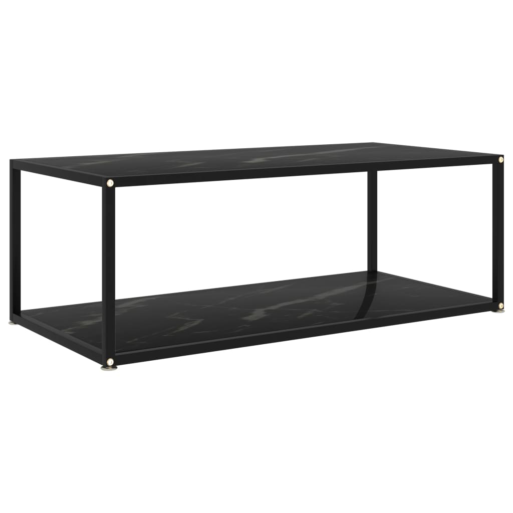 Table basse Noir 100x50x35 cm Verre trempé - XIOS