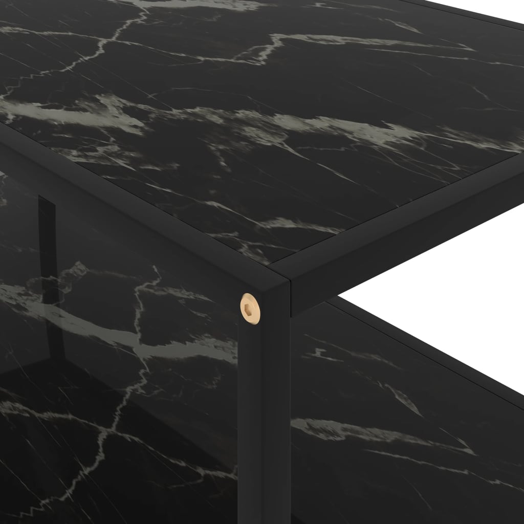 Table basse Noir 100x50x35 cm Verre trempé - XIOS