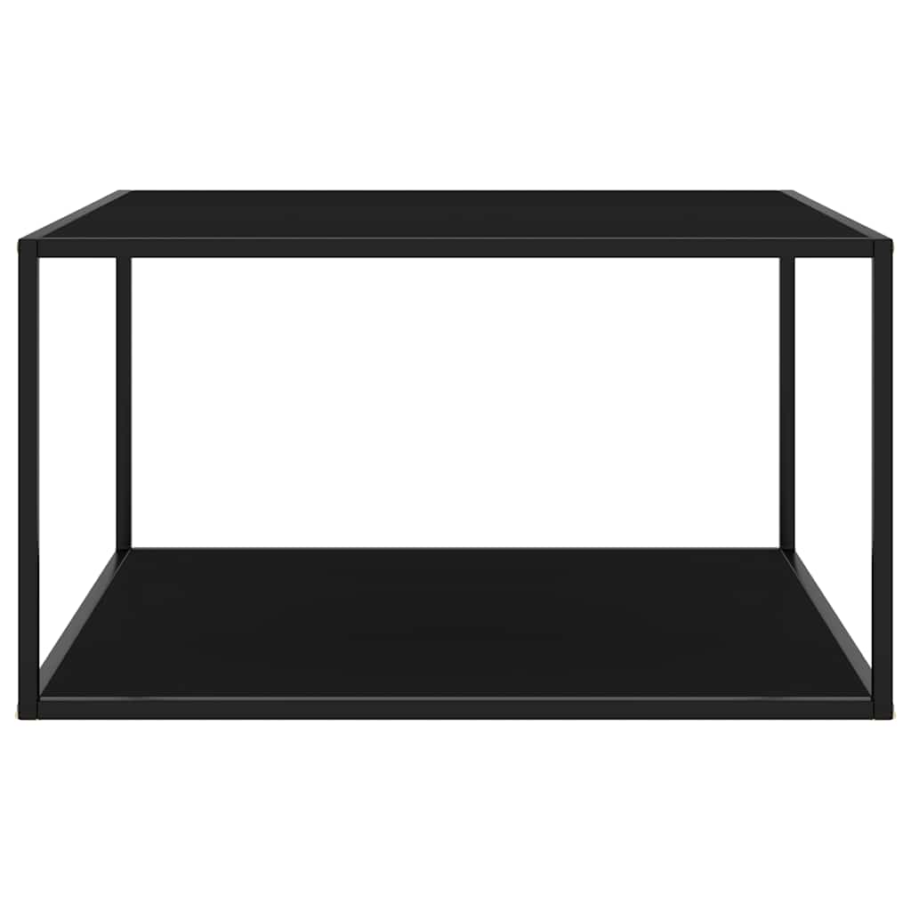 Table basse Noir avec verre noir 90x90x50 cm - XIOS