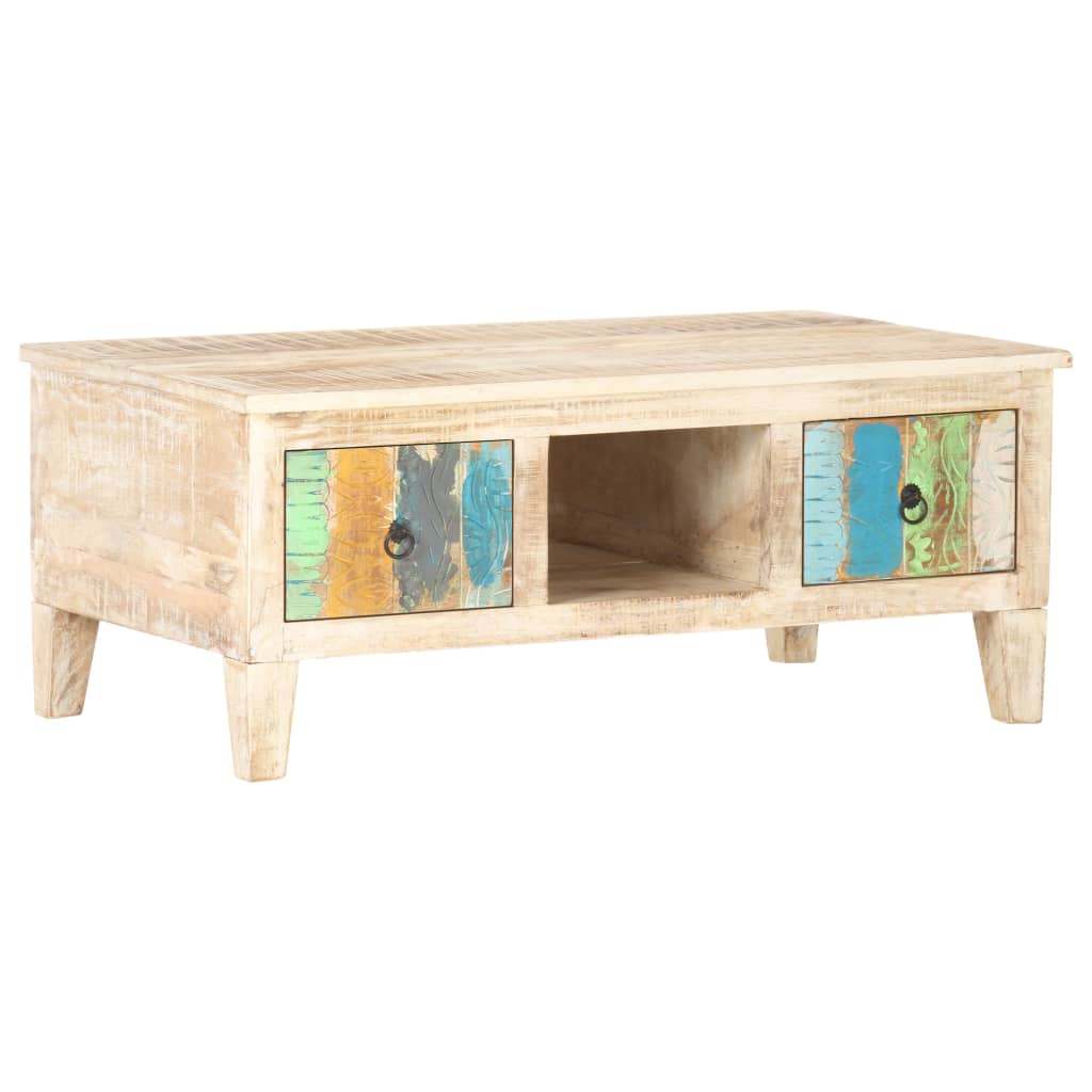 Table basse 100x55x40 cm Bois d'acacia brut - XIOS