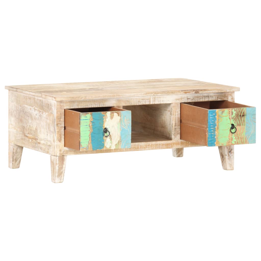 Table basse 100x55x40 cm Bois d'acacia brut - XIOS