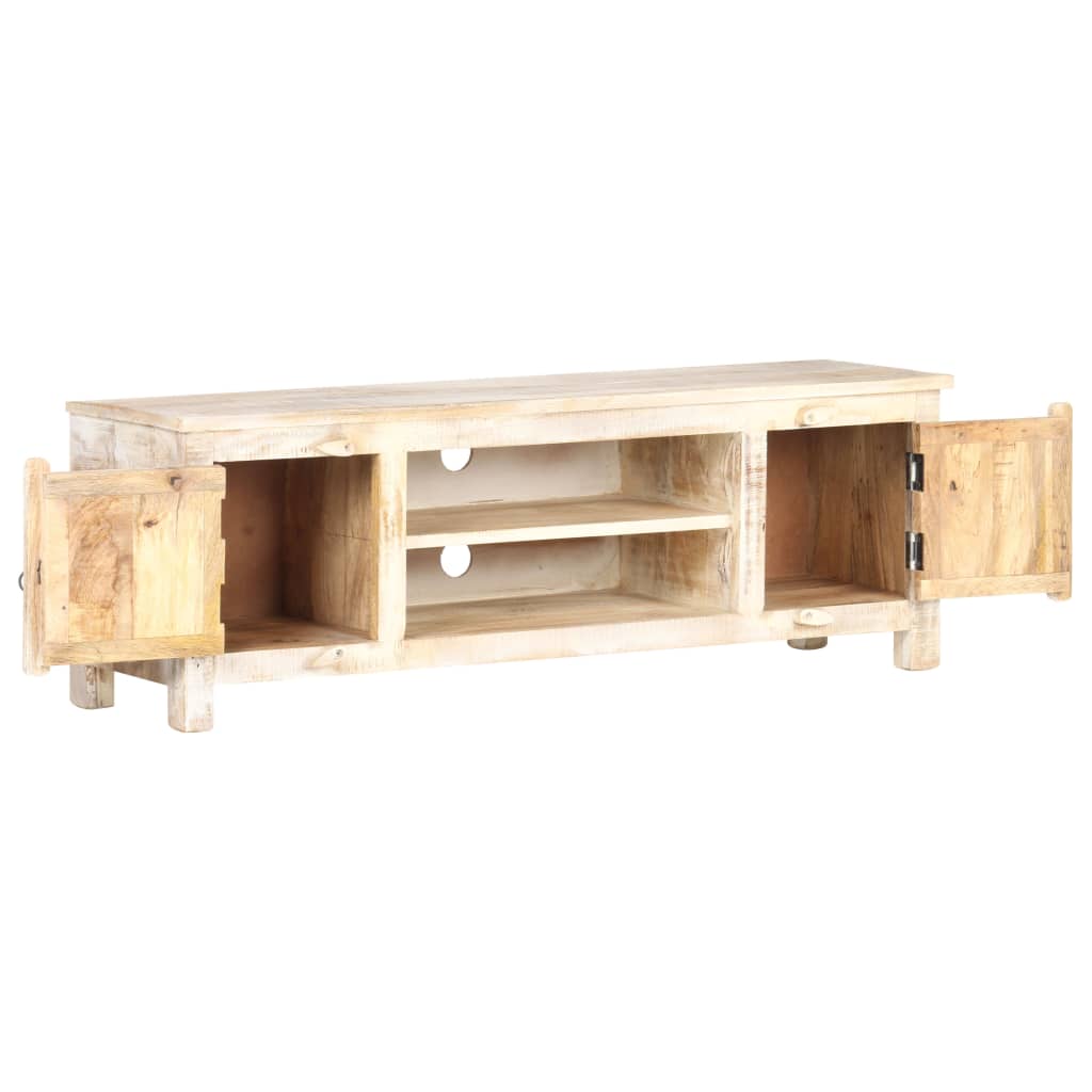 Meuble TV 120x30x40 cm Bois d'acacia brut - XIOS
