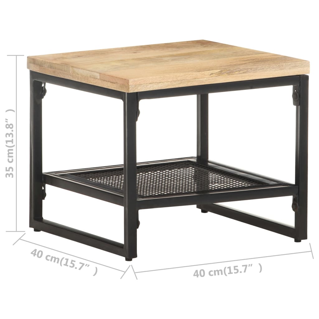 Table d'appoint 40x40x35 cm Bois de manguier massif - XIOS