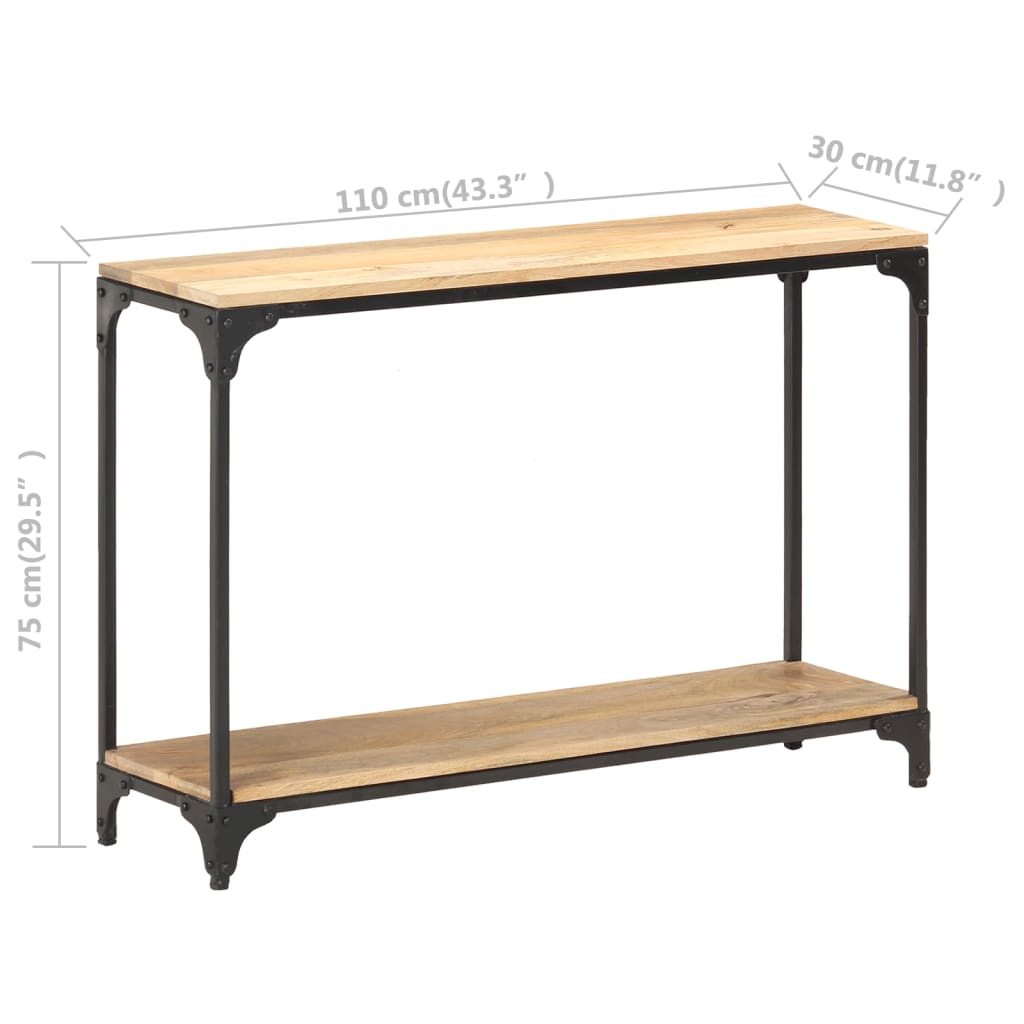 Table console 110x30x75 cm Bois de manguier massif - XIOS