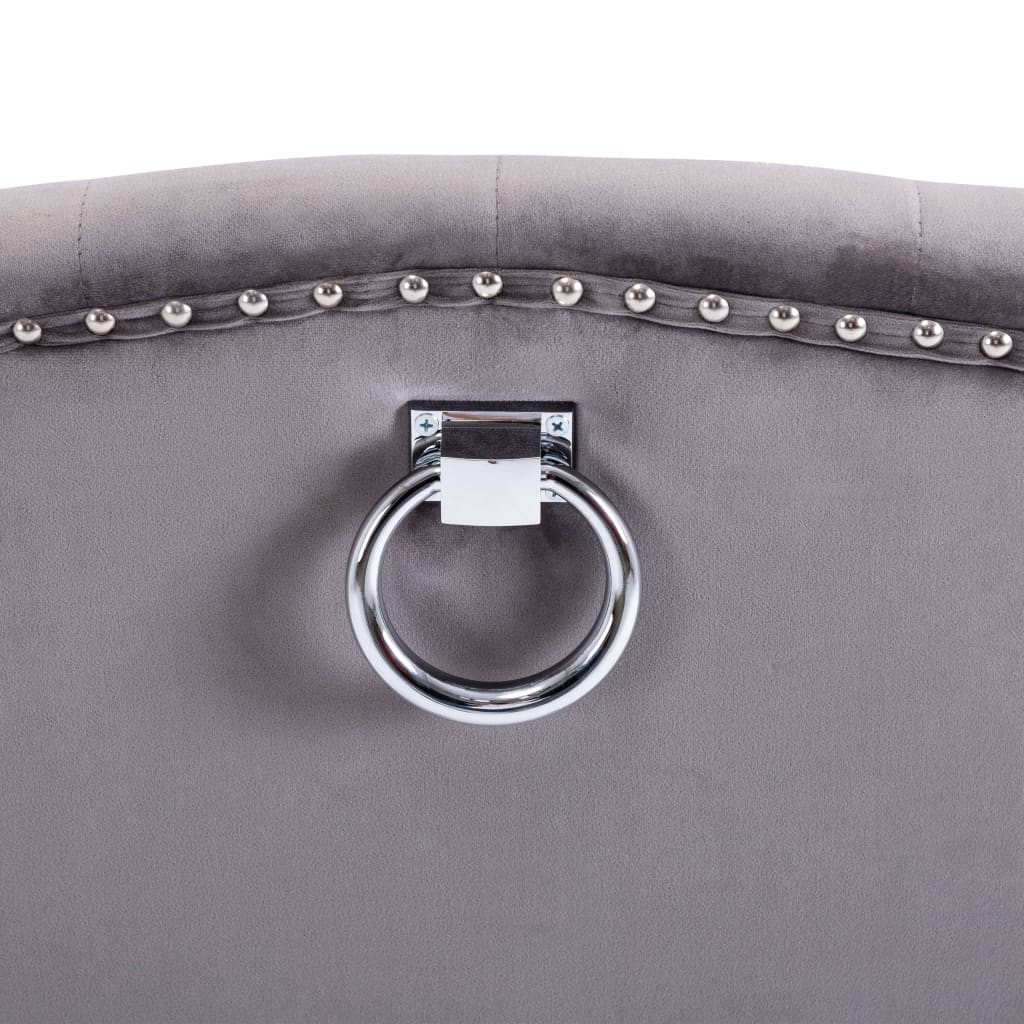 Chaises à manger lot de 2 gris velours - XIOS