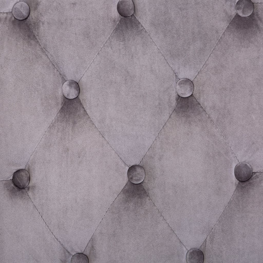 Chaises à manger lot de 2 gris velours - XIOS