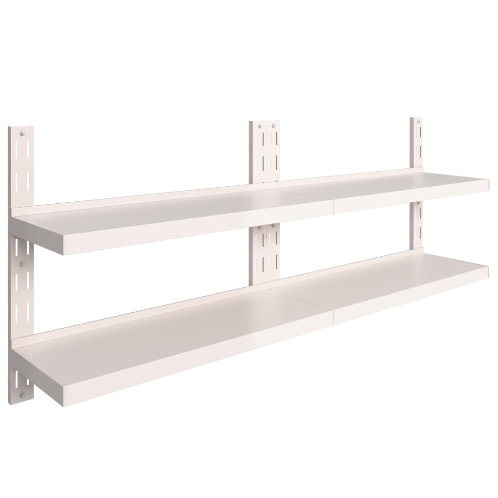 Étagères murales flottantes à 2 niveaux 2 pcs Inox 200x30 cm - XIOS