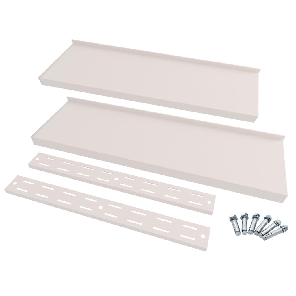 Étagères murales flottantes à 2 niveaux 2 pcs Inox 240x30 cm - XIOS