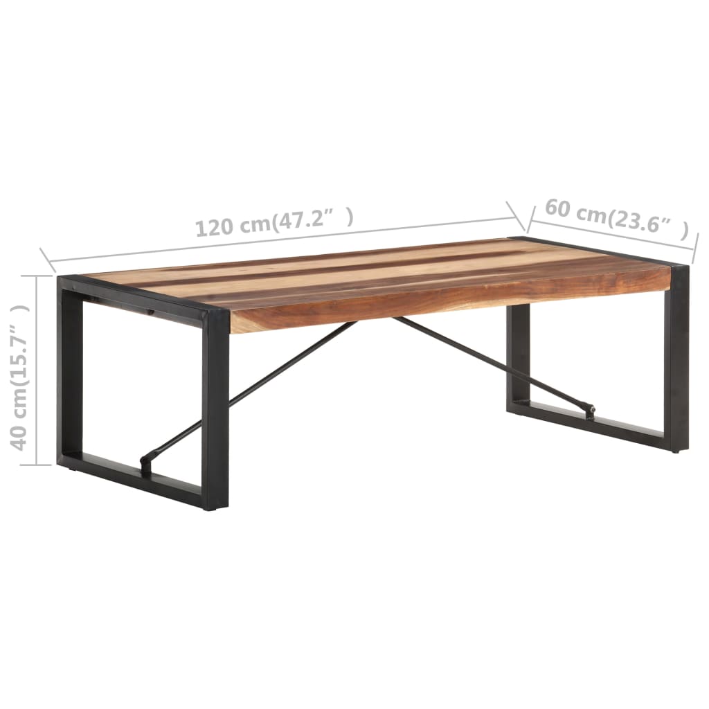 Table basse 120x60x40 cm Bois massif - XIOS