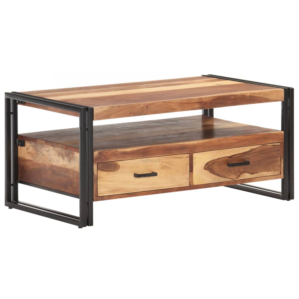 Table basse 100x55x45 cm Bois d'acacia massif - XIOS