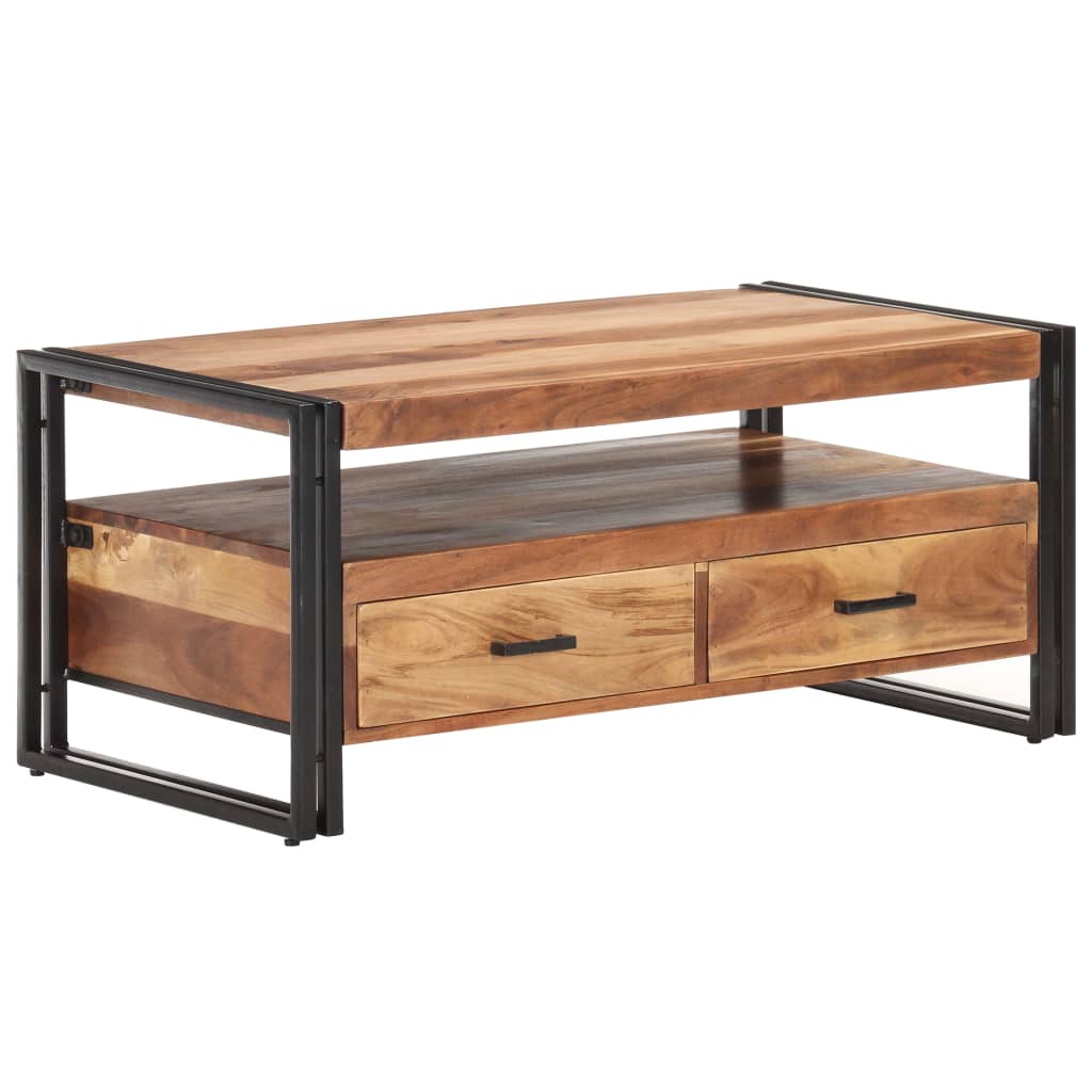Table basse 100x55x45 cm Bois d'acacia massif - XIOS
