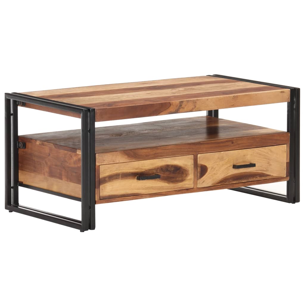Table basse 100x55x45 cm Bois d'acacia massif - XIOS