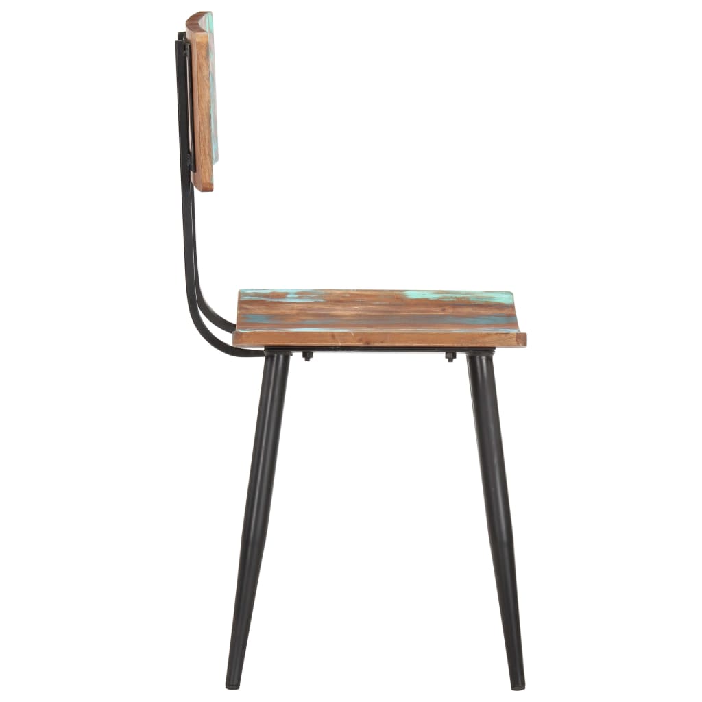 Chaises à manger lot de 4 bois de récupération solide - XIOS
