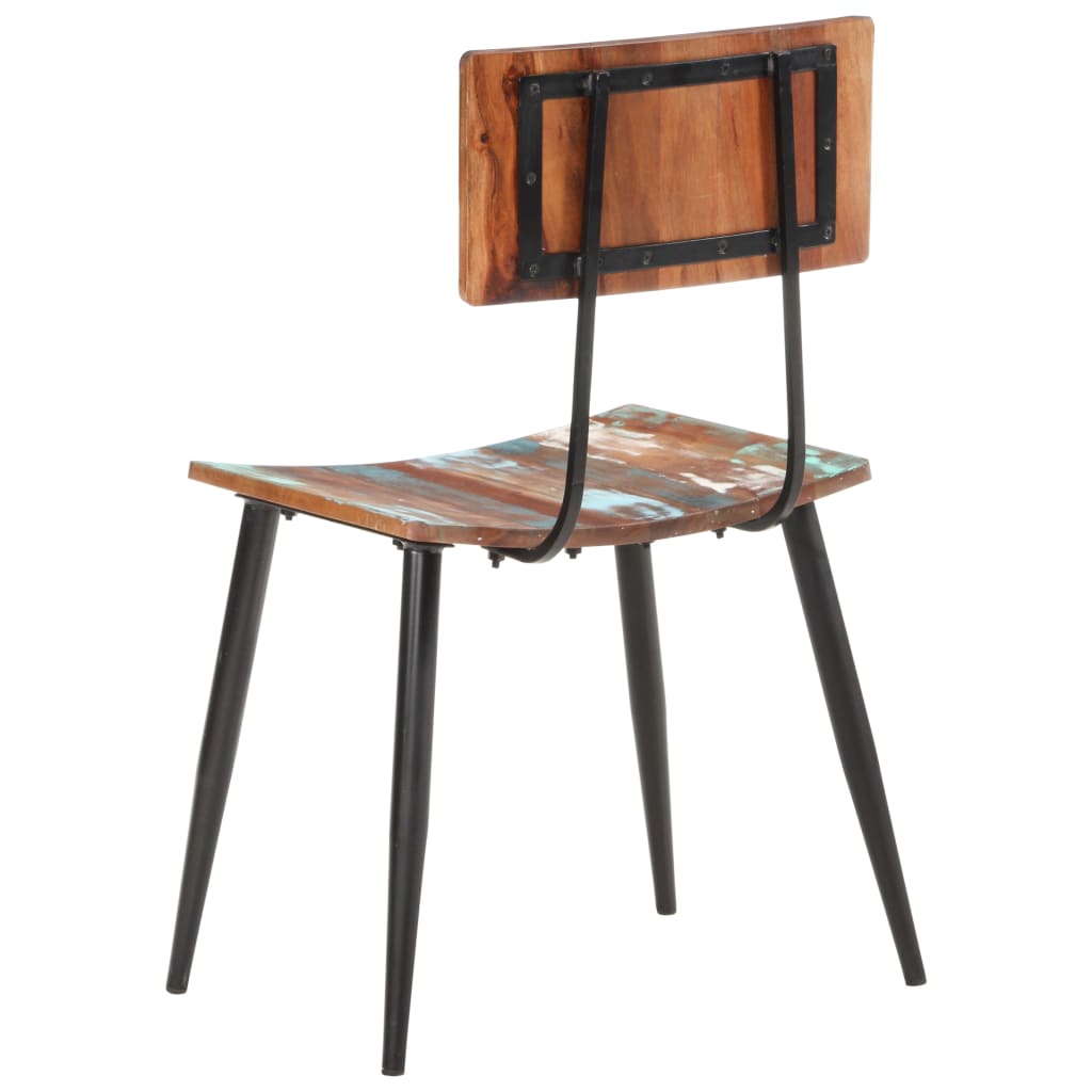 Chaises à manger lot de 4 bois de récupération solide - XIOS