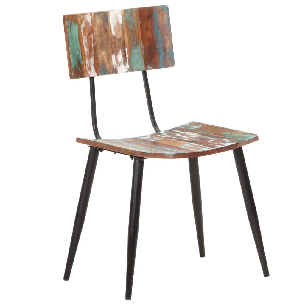 Chaises à manger lot de 6 bois de récupération solide - XIOS