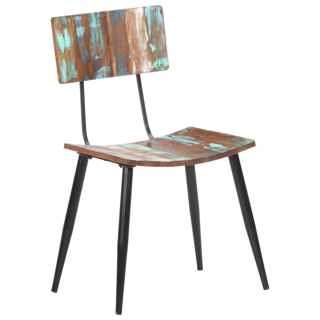 Chaises à manger lot de 6 bois de récupération solide