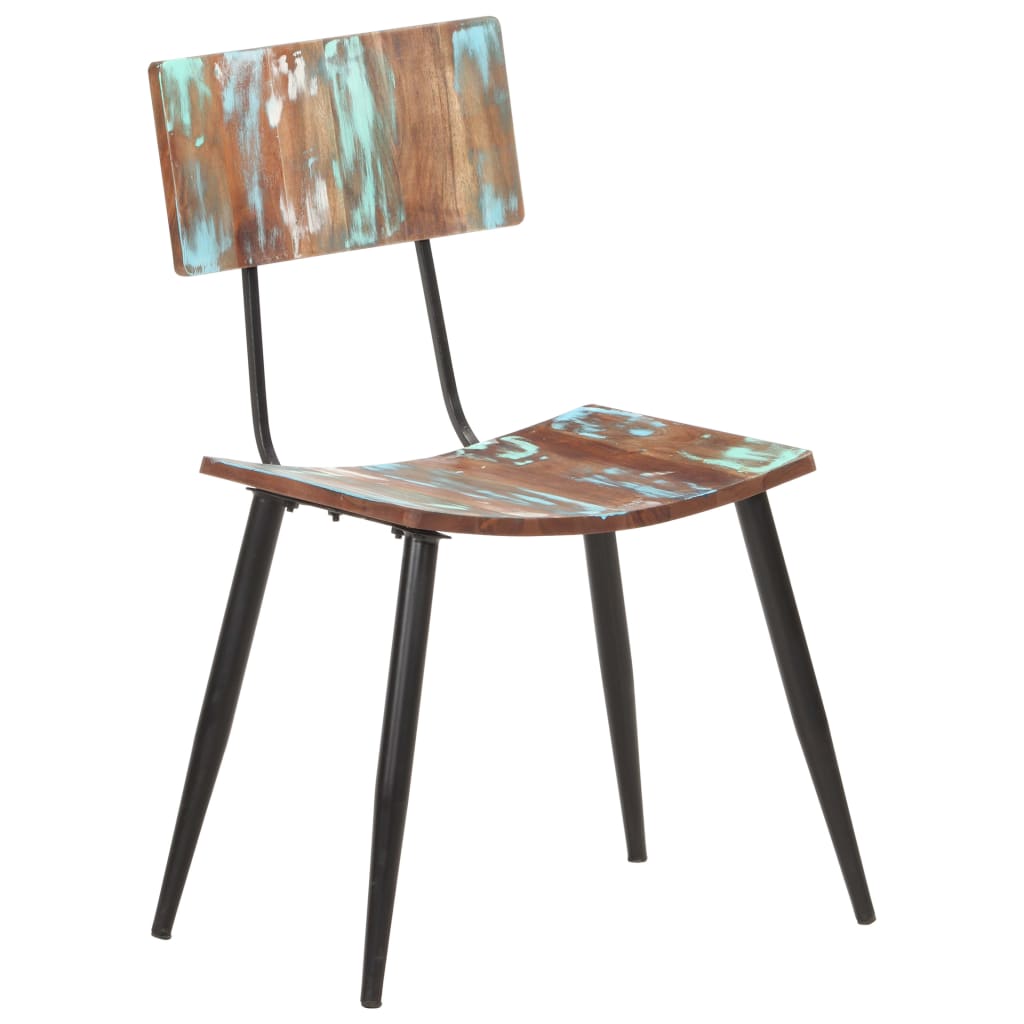 Chaises à manger lot de 6 bois de récupération solide - XIOS