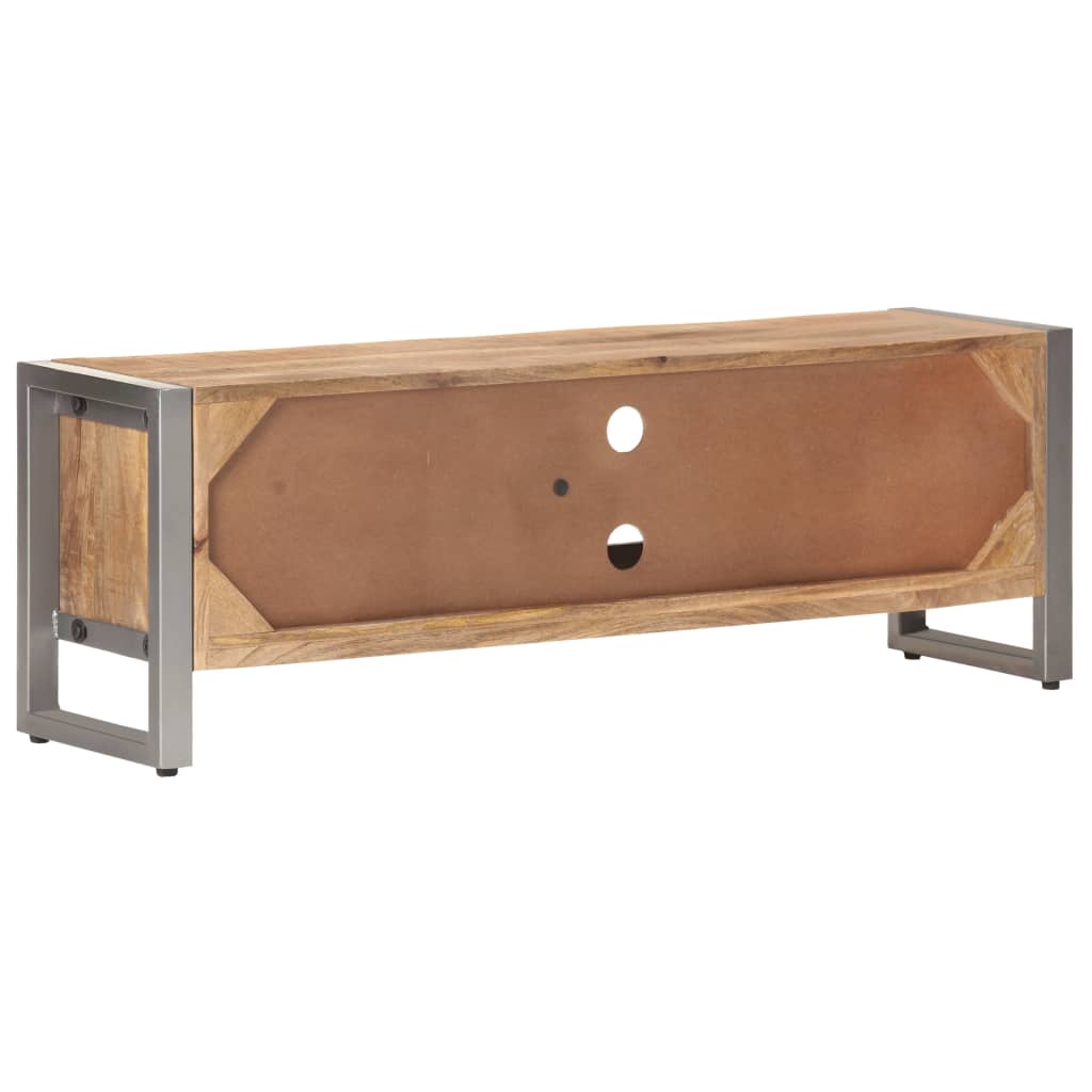Meuble TV 120x30x40 cm Bois de manguier brut - XIOS