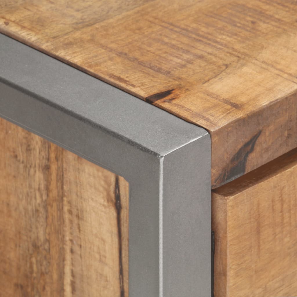 Meuble TV 120x30x40 cm Bois de manguier brut - XIOS