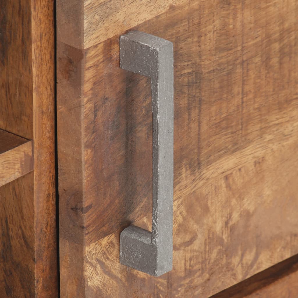 Meuble TV 120x30x40 cm Bois de manguier brut - XIOS