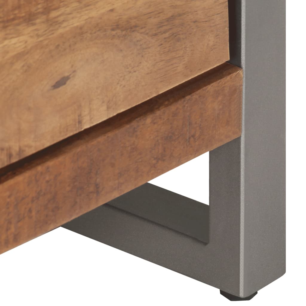 Meuble TV 120x30x40 cm Bois de manguier brut - XIOS
