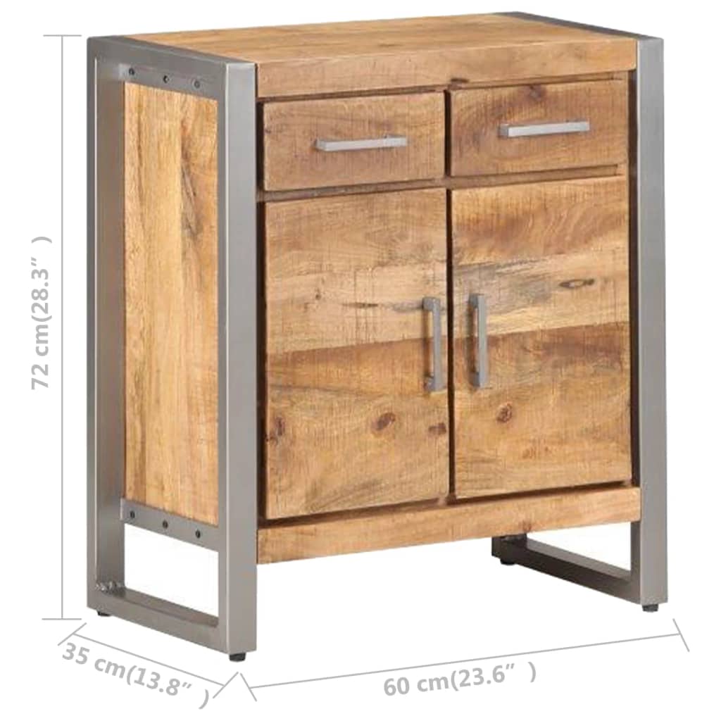 Buffet 60x35x72 cm Bois de manguier brut - XIOS