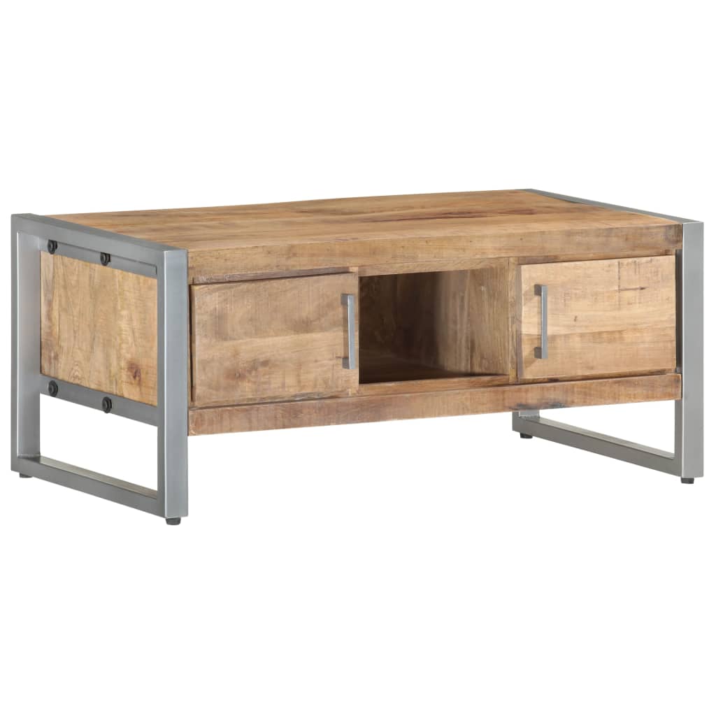 Table basse 95x50x40 cm Bois de manguier brut - XIOS