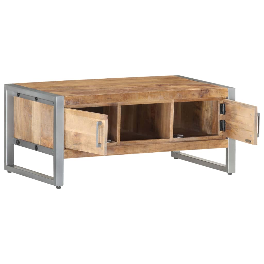 Table basse 95x50x40 cm Bois de manguier brut - XIOS
