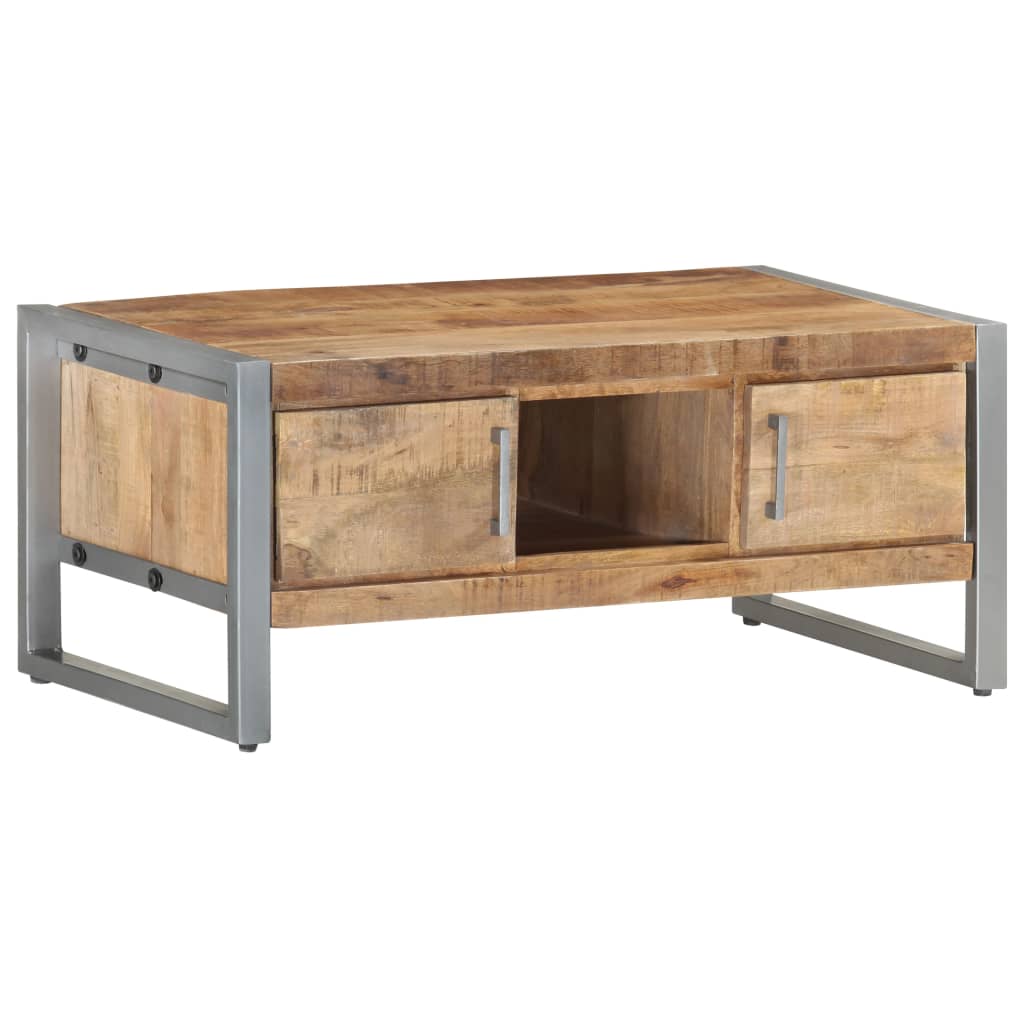 Table basse 95x50x40 cm Bois de manguier brut - XIOS