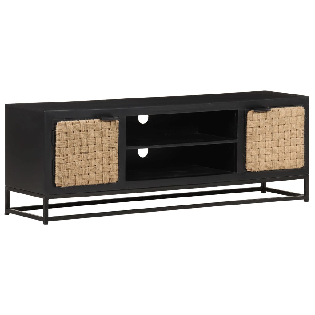 Meuble TV 120x30x40 cm Bois massif de manguier - XIOS