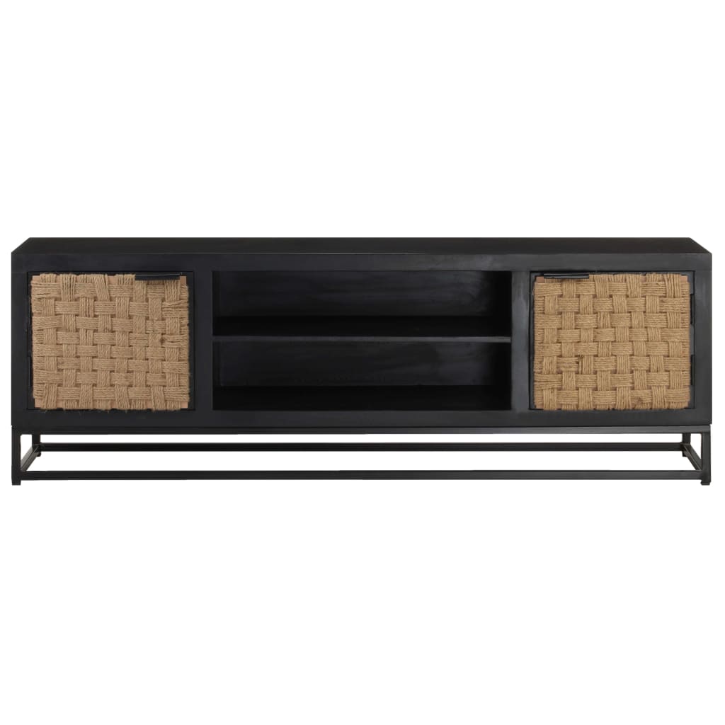 Meuble TV 120x30x40 cm Bois massif de manguier - XIOS