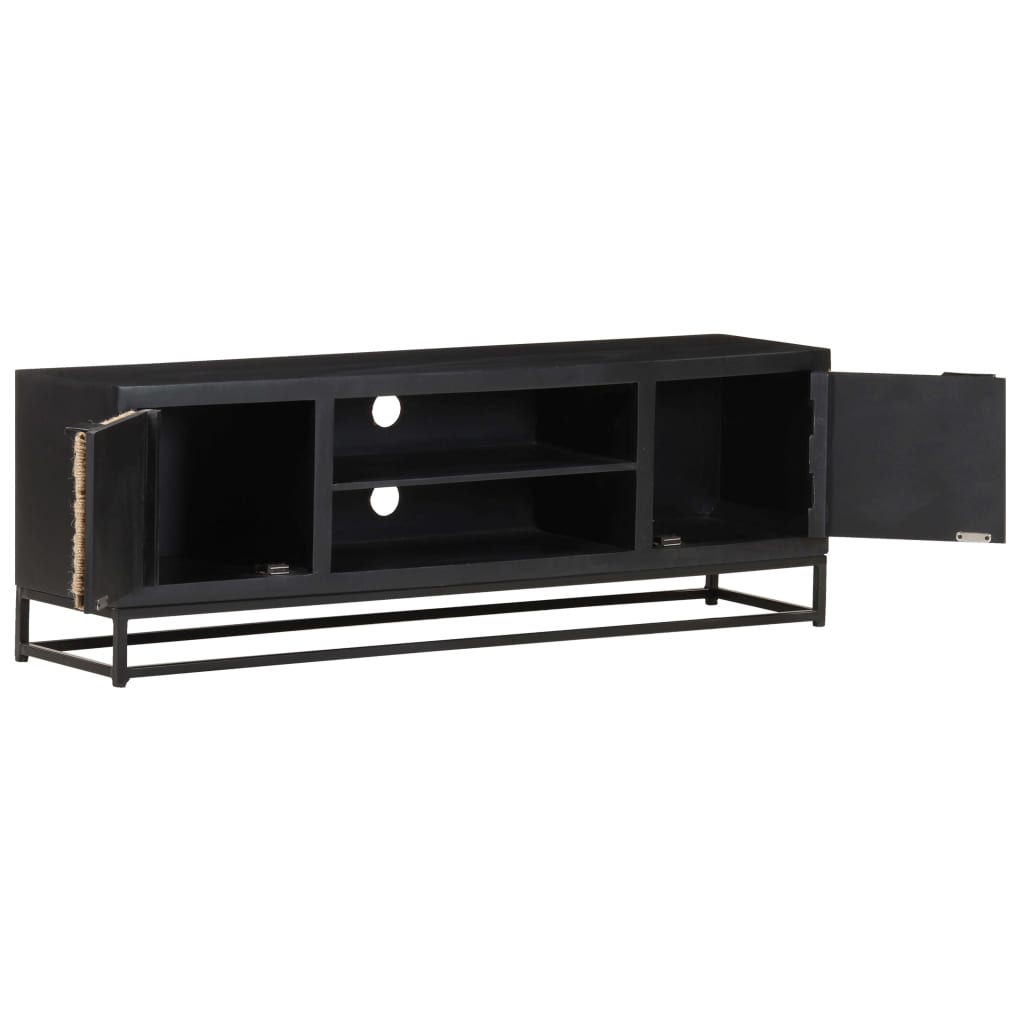 Meuble TV 120x30x40 cm Bois massif de manguier - XIOS