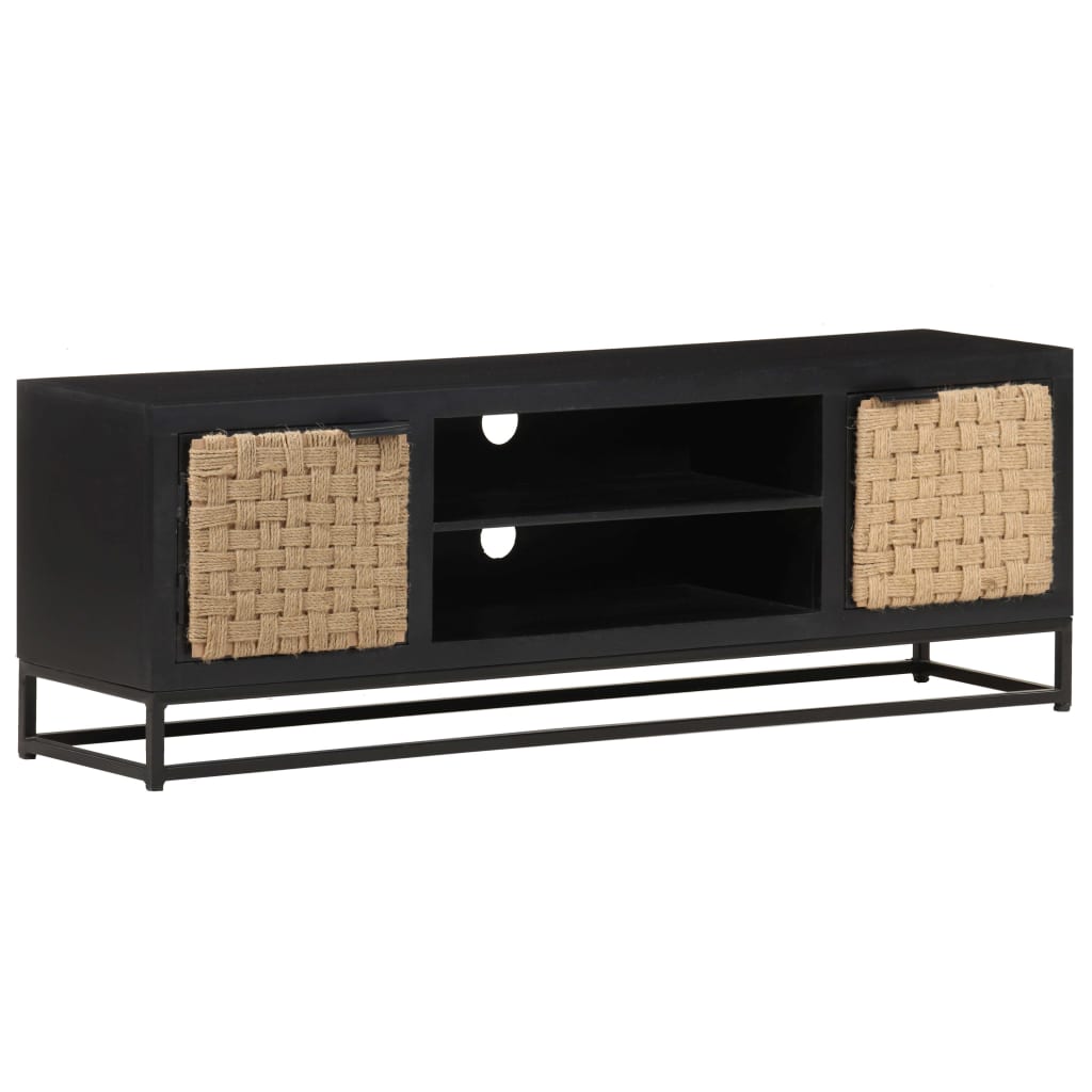 Meuble TV 120x30x40 cm Bois massif de manguier - XIOS