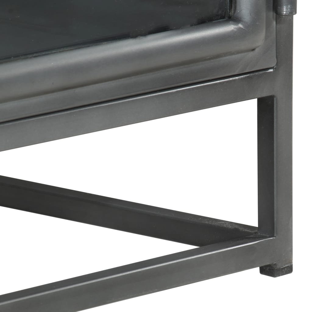 Table de chevet Gris 40x30x50 cm Bois d'acacia massif - XIOS