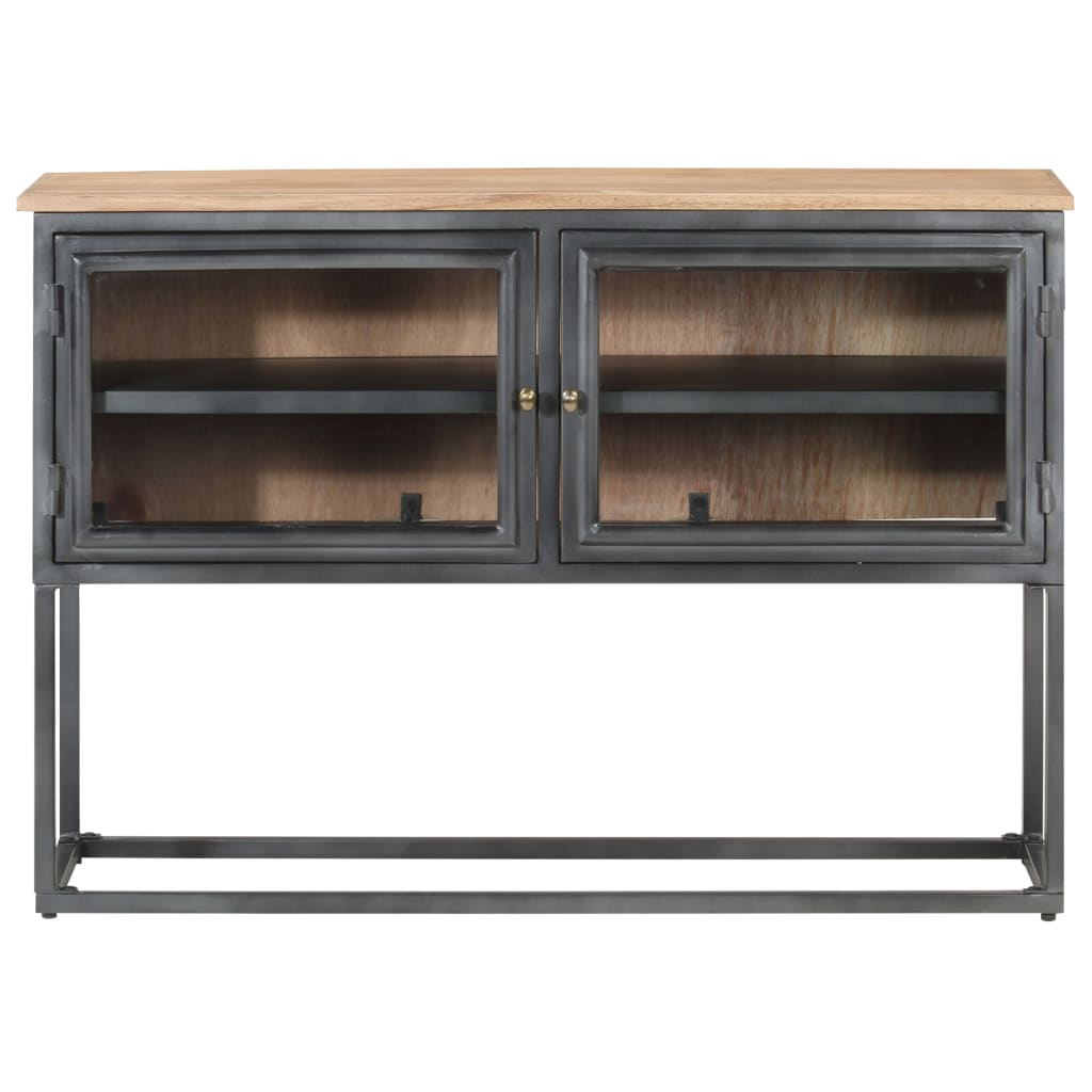 Buffet Gris 100x30x70 cm Bois d'acacia massif - XIOS