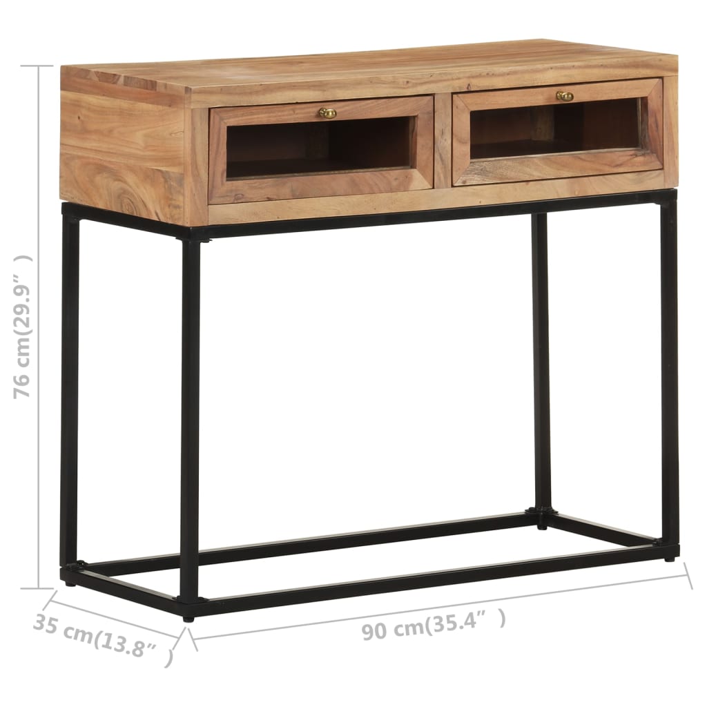 Table console 90x35x76 cm Bois d'acacia massif - XIOS