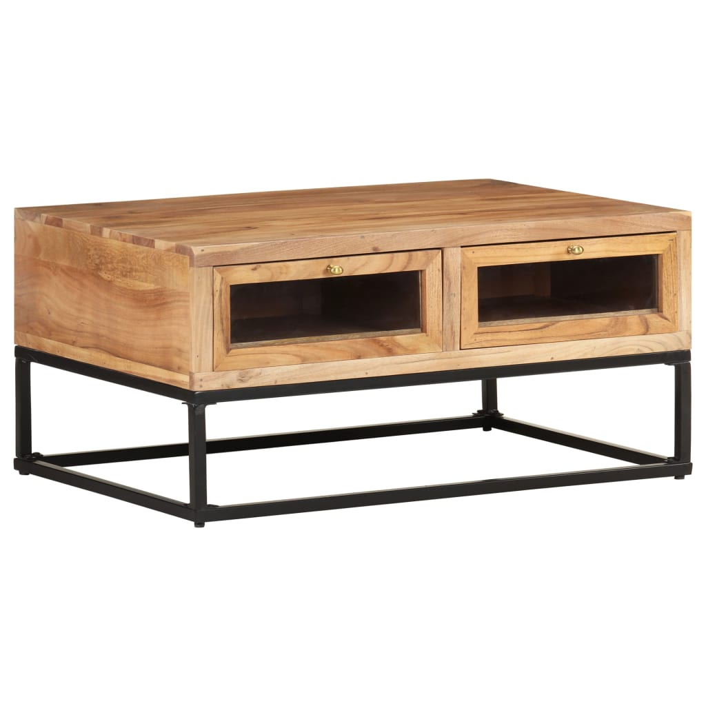 Table basse 90x60x40 cm Bois d'acacia massif - XIOS
