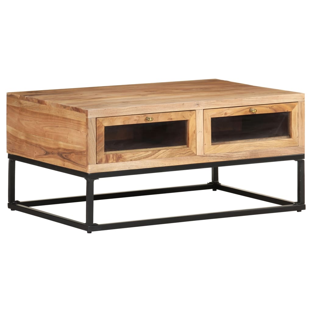 Table basse 90x60x40 cm Bois d'acacia massif - XIOS