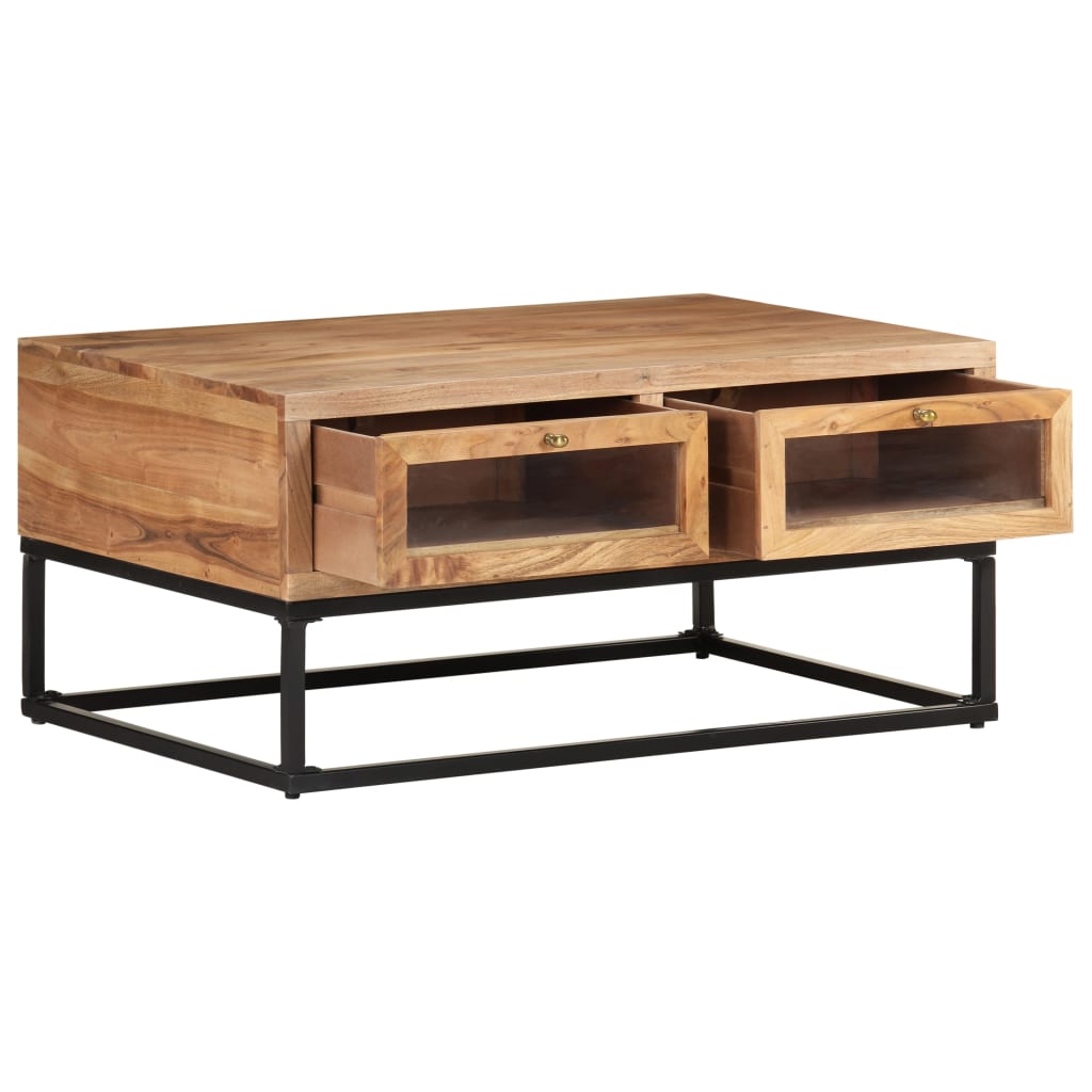 Table basse 90x60x40 cm Bois d'acacia massif - XIOS