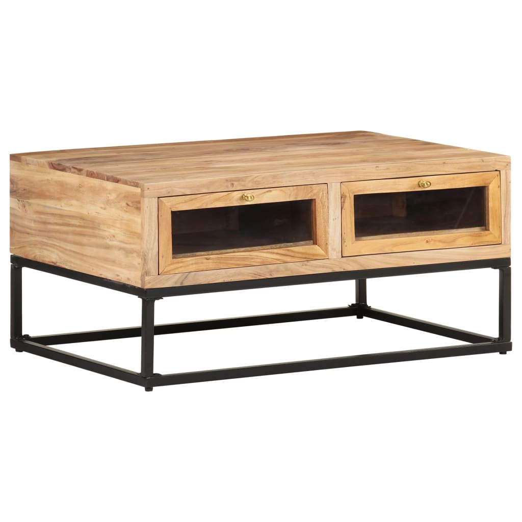 Table basse 90x60x40 cm Bois d'acacia massif - XIOS