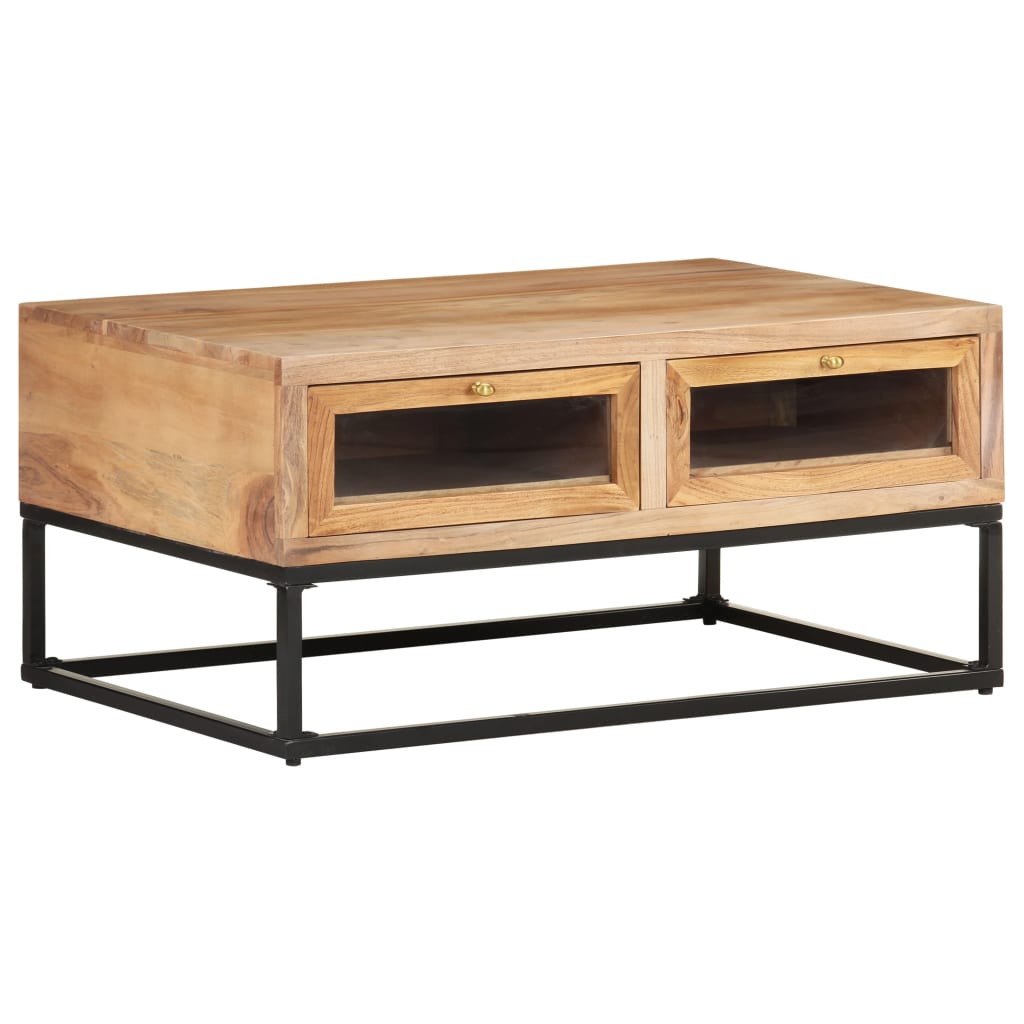 Table basse 90x60x40 cm Bois d'acacia massif - XIOS