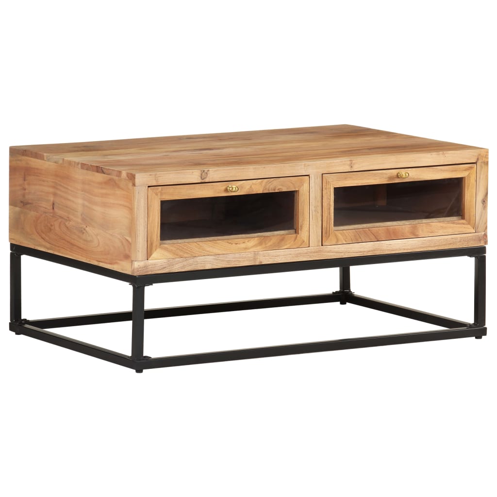 Table basse 90x60x40 cm Bois d'acacia massif - XIOS