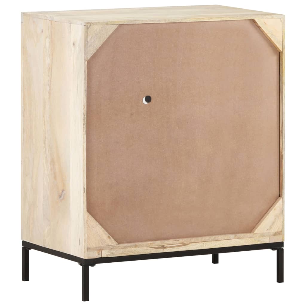 Buffet 60x35x70 cm Bois de manguier massif et canne naturelle - XIOS