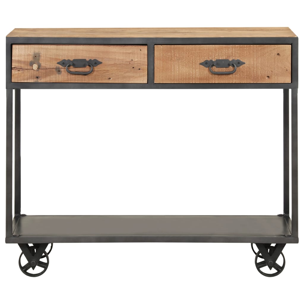 Table console 90x35x74 cm Bois de récupération massif - XIOS