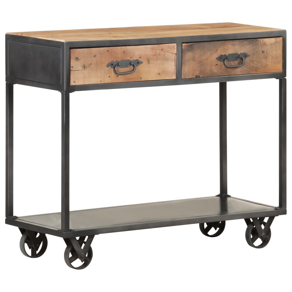 Table console 90x35x74 cm Bois de récupération massif - XIOS