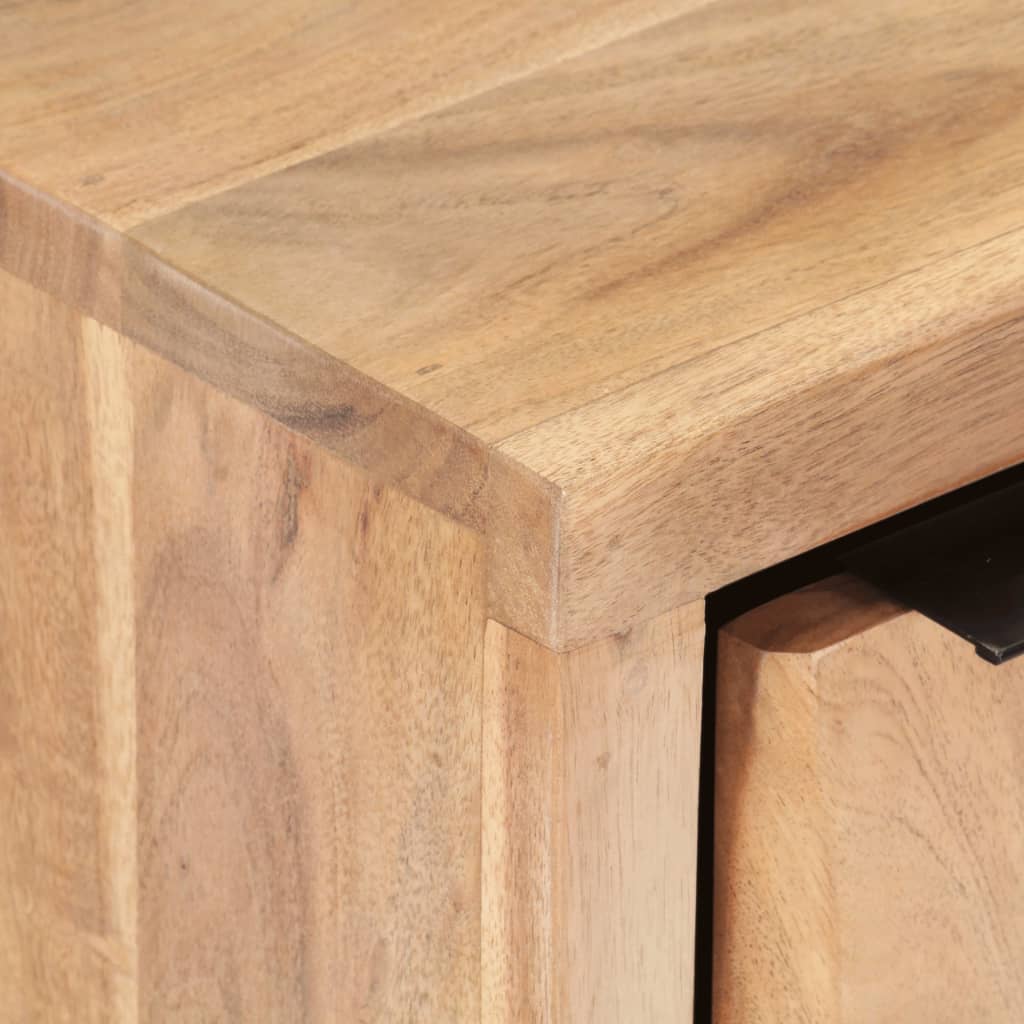 Table de chevet 40x30x50 cm Bois d'acacia avec bord naturel - XIOS