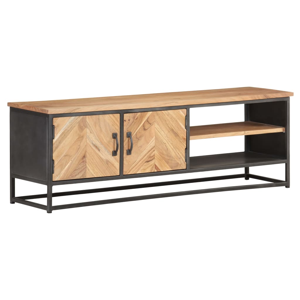 Meuble TV 120x30x40 cm Bois d'acacia massif - XIOS