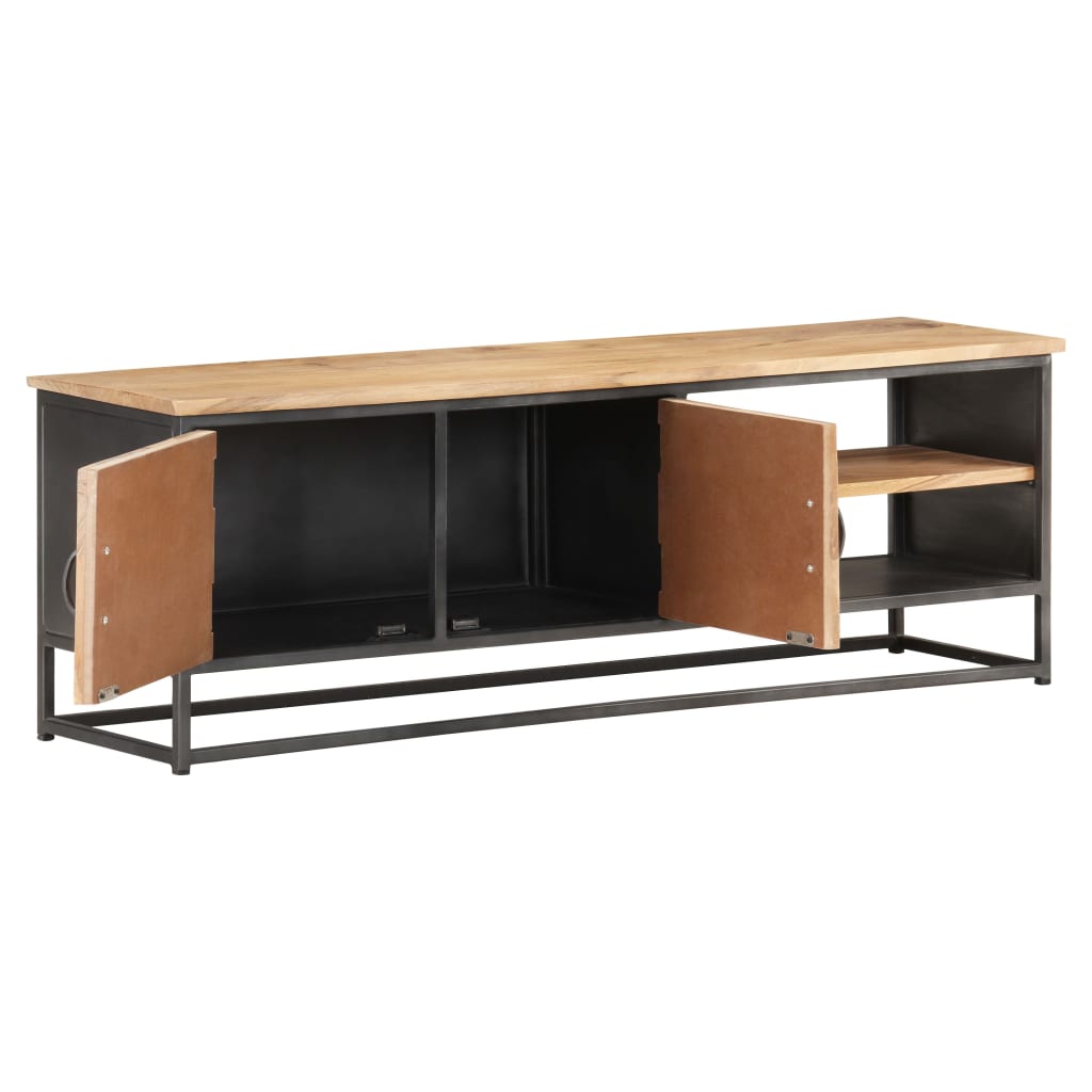 Meuble TV 120x30x40 cm Bois d'acacia massif - XIOS