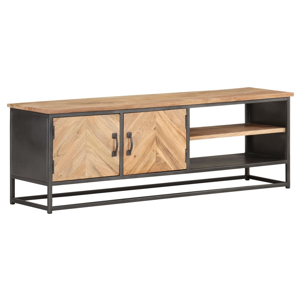 Meuble TV 120x30x40 cm Bois d'acacia massif - XIOS